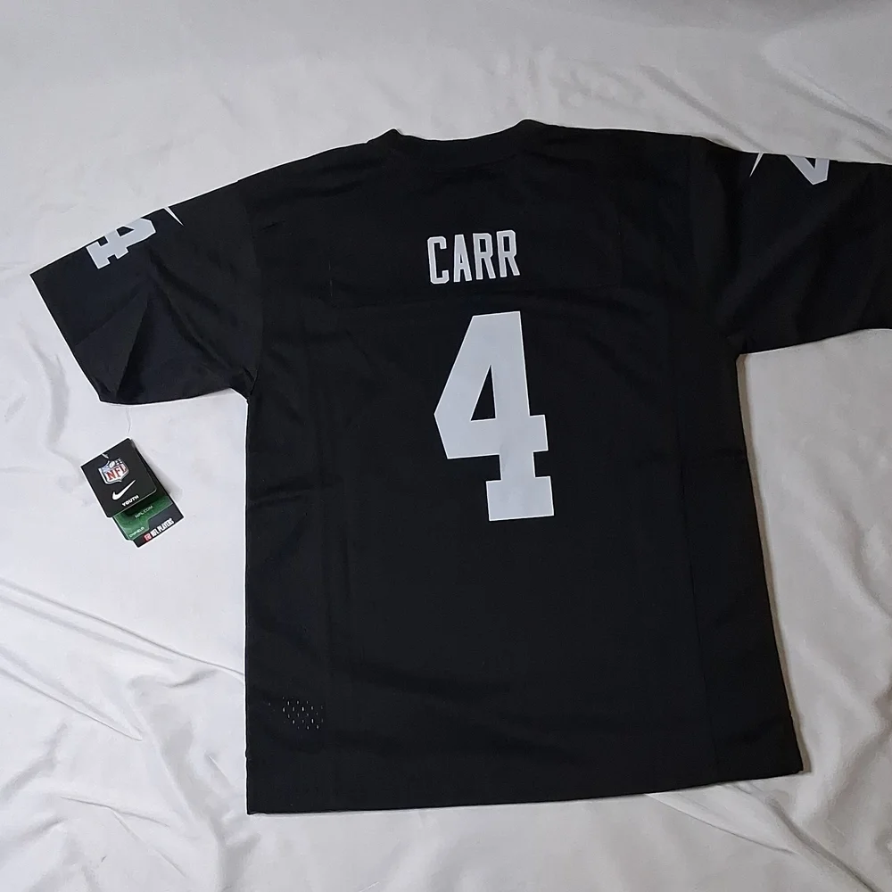 Nike Black Oakland Raiders Football Jersey with CARR #4